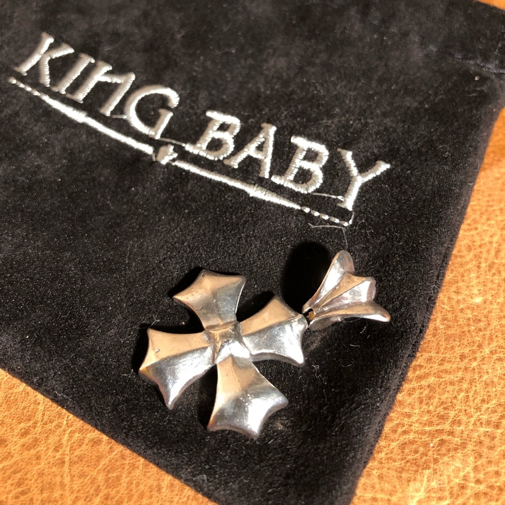 King Baby Iron Cross Pendant 925 VINTAGE